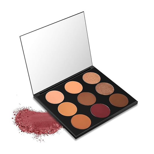 Mented Cosmetics Eyeshadow Palette Nude and Dark Eyeshadows, Vegan, Paraben-Free Cruelty-Free Makeup, Made in USA, Neutral and Dark Glam Eyeshadow, 16.38g/0.58oz, 9 Pan, Everyday