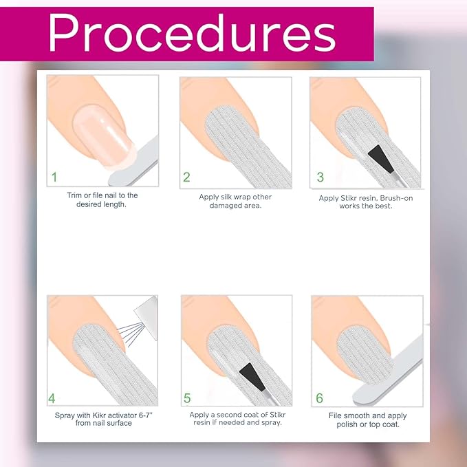 Backscratchers Sheeeer Magic Silk - 12 Yards - Repair Split or Cracked Nails - Self Adhesive Silk Wraps - DIY Nail Extension