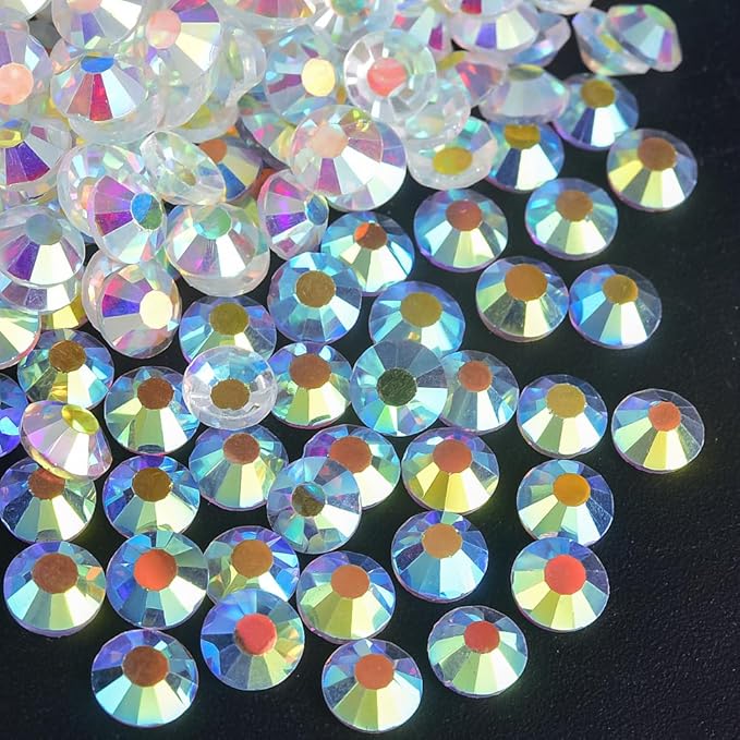 Blinginbox Flatback Rhinestones Bulk,14400pcs Crystal Round Loose Gemstones Glass Rhinestones for Crafts Makeup Nail Art Clothes Shoes DIY Decorations(SS20,4.6-4.8mm,Transparent Clear AB)