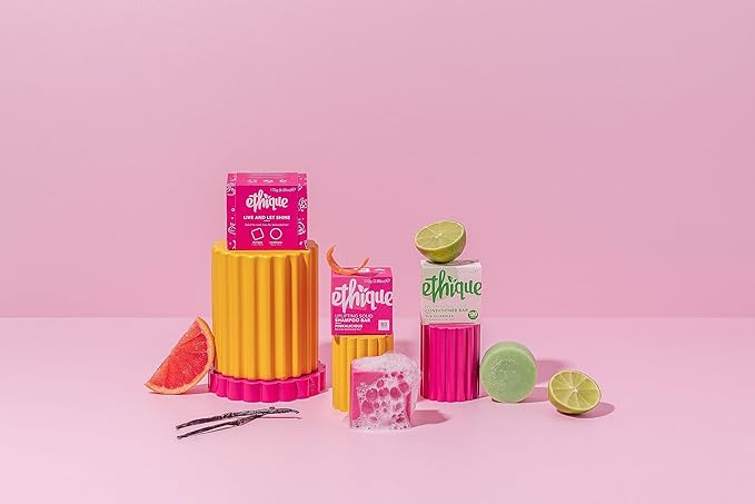 Ethique Live and Let Shine Giftpack- Natural Haircare Products for Balanced Hair - Shampoo & Conditioner Bar Set, 6 oz (Set of 2)