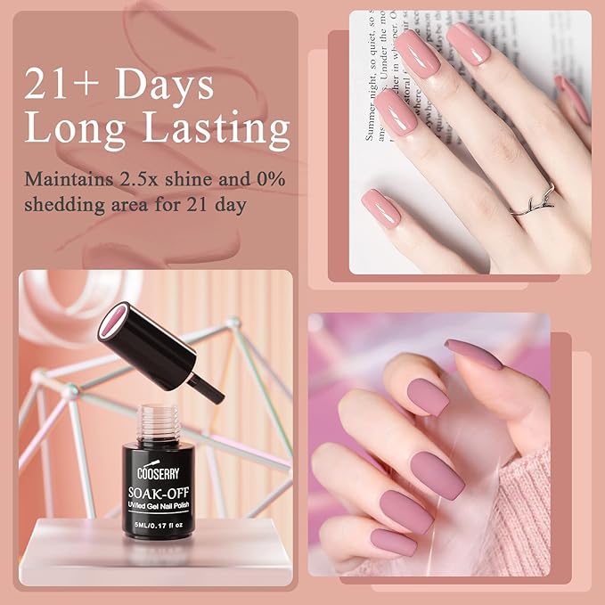 48pcs Gel Nail Polish Kit with UV Light, 36 Colors Gel Polish with 48W Nail Lamp for All Seasons Nude Pink Glitter Soak off Nail Polish Set with Glossy & Matte Base Top Coat, Nails French Art Design Manicure Tools Gift for Woman