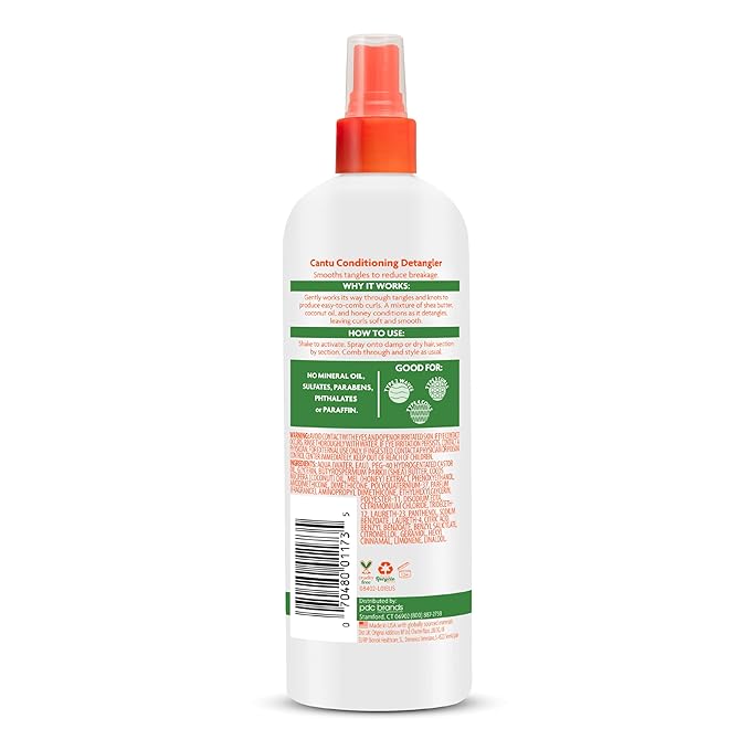 Cantu Care for Kids Haircare Regimen Set with Large Size Shampoo + Conditioner + Detangler + Leave-In Conditioner (Pack of 4)