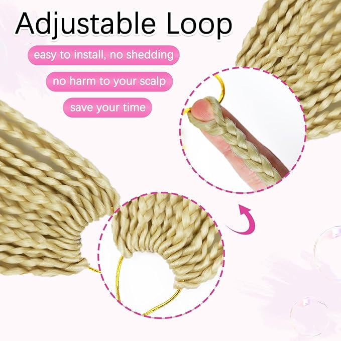 14 Inch Goddess Box Braids Crochet Hair 9 Packs Bohemian Crochet Box Braids with Curly Ends Pre looped Boho Crochet Braid Human Hair (14Inch, 613#)