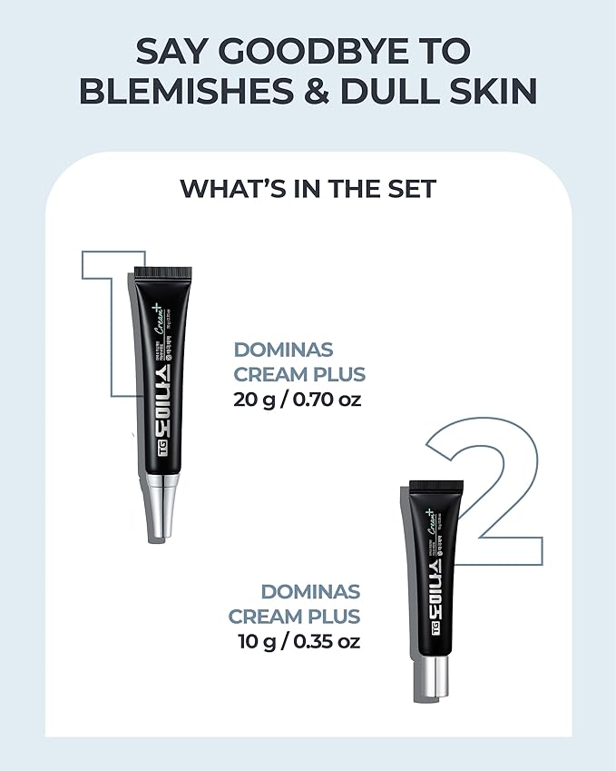 Cream Plus - Advanced Korean Cream for Even Skin Tone and Skin Elasticity. Niacinamide, Panthenol, Urea, Trehalose & TECA (Travel Kit, 0.7+0.35oz)