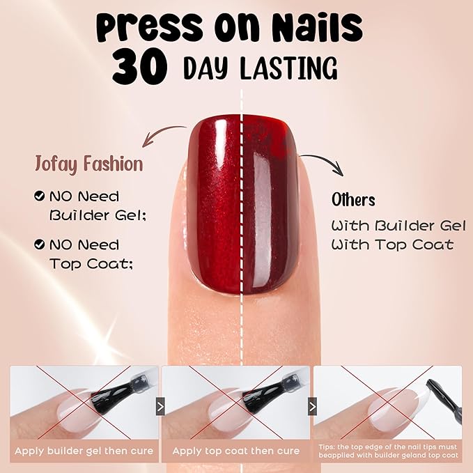 Almond Press on Nails Red Cat Eye - Press on Nails Short, Glue On Nails False Nails, Stick On Nails in 16 Sizes -160PCS Soft Gel Fake Nails Kit