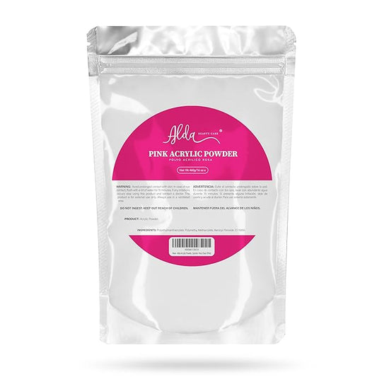 Alda Acrylic Powder Professional Acrylic Nail System 16oz Clear (Pink)
