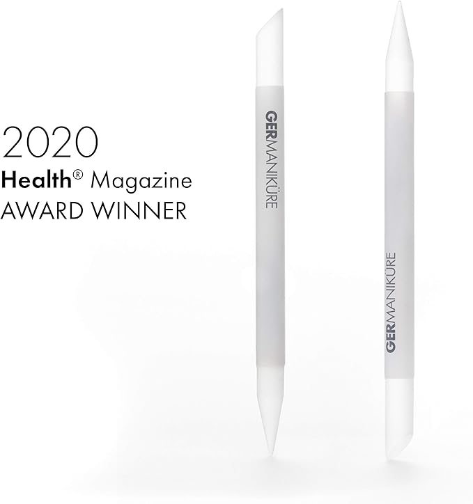 GERMANIKURE 6pc Manicure Set in Dark Purple Leather Case - FINOX Stainless Steel Tools Made in Germany, Glass Nail Care Supplies Made in Czech Republic – Professional Cuticle and Nail Care Kit