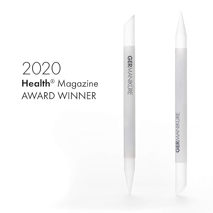 GERMANIKURE Glass Cuticle Stick, Set of 3 - Cuticle Pusher, Remover, Callous & Dry Skin File, Nail Shaper - Ethically Made in Czech Republic - Professional Cuticle Care Tool - No Case