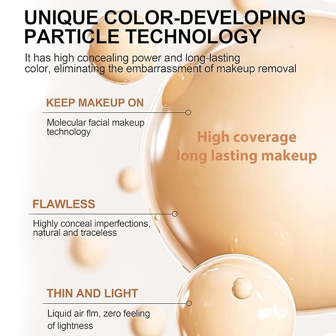 Biology 4-in-1 Foundation Hydrating Medium Spectrum Full Coverage Lotion Foundation, Protecting from Sun with SPF 50+, 4 1 Concealer Waterproof Longwear (Medium, 1 FL OZ)