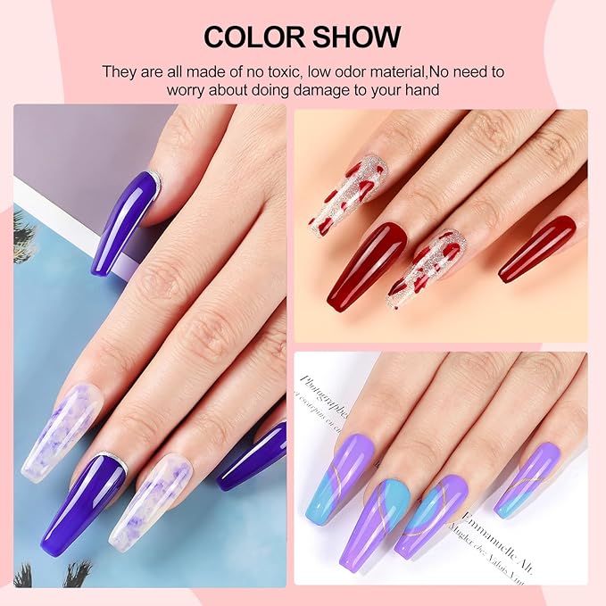 53PCS Gel Nail Polish Kit with U V light and Drill Starter Kit, 35 Colors Gel Polish Set 5pcs Top Base Coat Spring Neutral Colors Professional Nail Lamp Complete Gel Manicure Kit Gifts for Women
