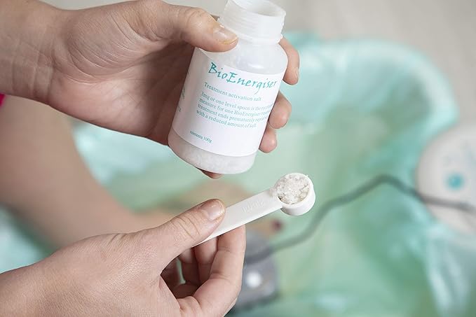 BioEnergizer Foot Spa Pro | Foot Bath Basin Machine for Cramped Muscles, Aching Feet, Stimulates Blood Flow, & Hydrates Skin | Comes w/Sea Salt & 30 Basin Liners (Refill Kit)