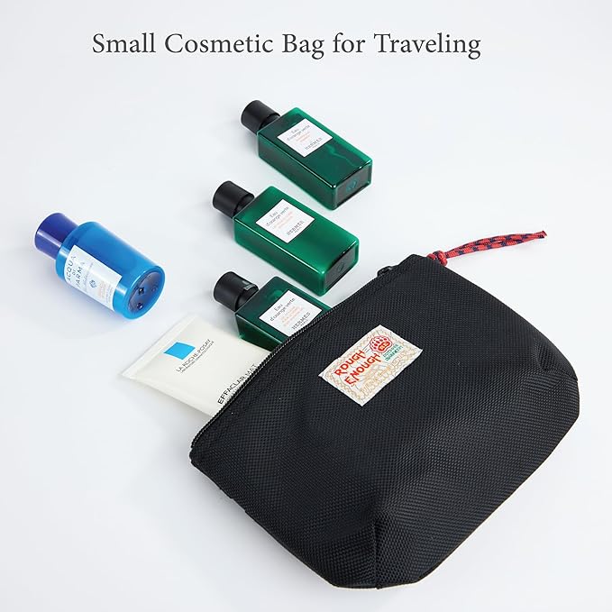 Rough Enough Small Tech Organizer Travel Case for Electronics & Cords - Cable Storage Bag Black