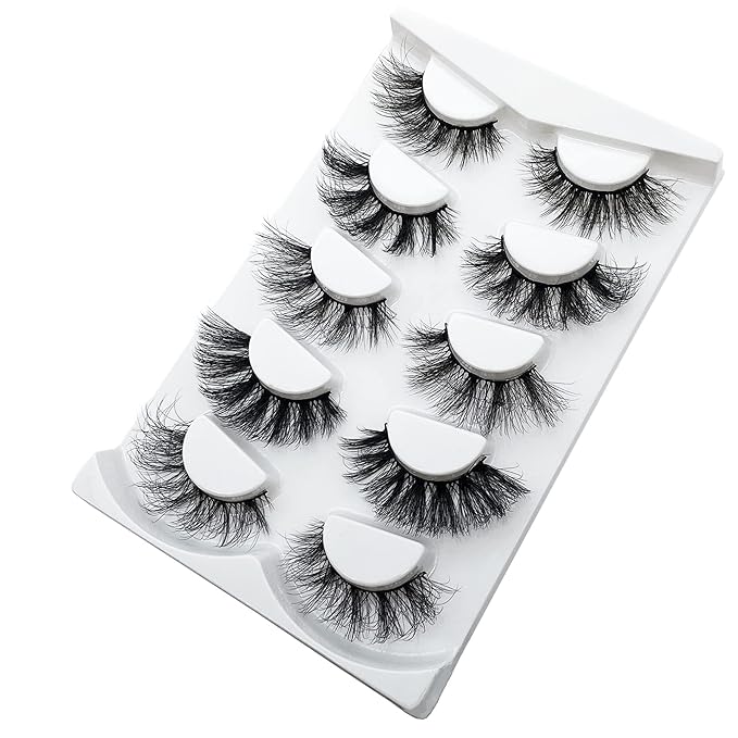 False Eyelashes Mink Lashes Fluffy Dramatic 20mm Long Faux Mink Eyelashes D Curl Wispy Fake Lashes Pack Look Like Extension