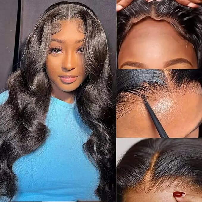 20 Inch 5x5 Body Wave Human Hair Wig 180% DensityWear and Go Glueless Wigs HD Lace Closure Wigs Human Hair Body Wave Lace Front Wigs Glueless Wigs Human Hair Pre Plucked Pre Cut