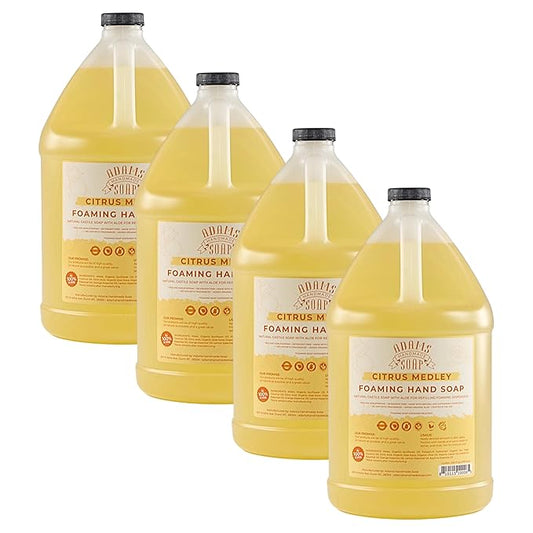 Adams Handmade Soap Liquid Foaming Soap 1 Gal - Citrus Medley (Pack of 4)