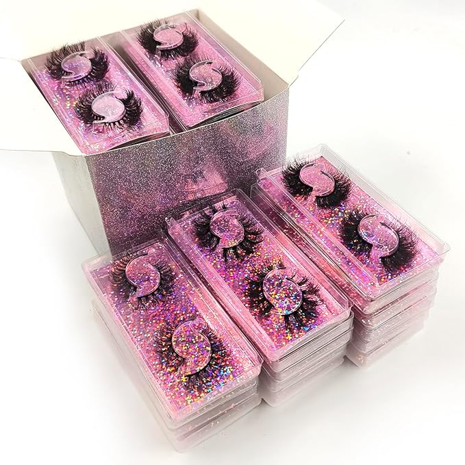 Fluffy False Eyelashes 12-15mm Natural Look Lashes 10 Styles Faux Mink Lashes Bulk Total 20 pairs