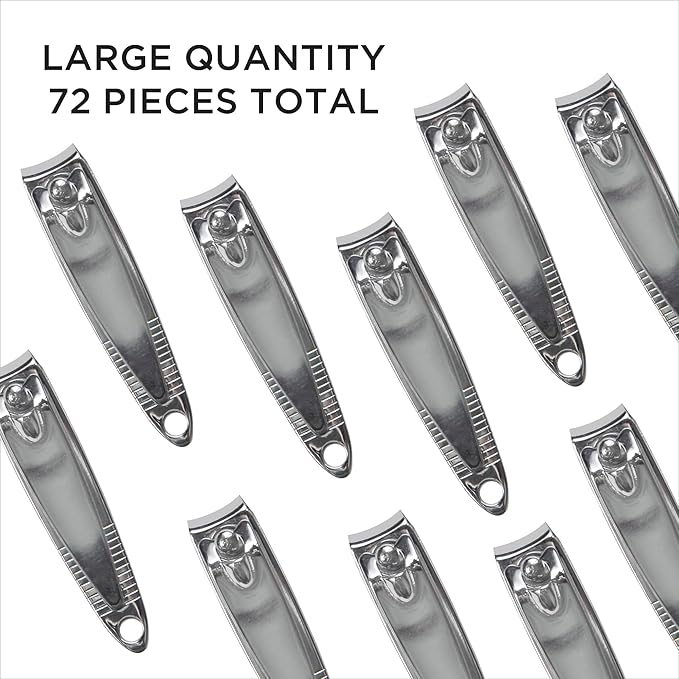 Diane D904 Stainless Steel Nail Clippers with Fold Out File - 72 Count (Pack of 1)