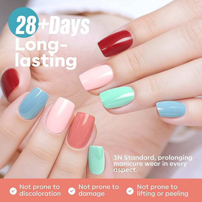 MEFA 19 Pcs Gel Nail Polish Kit with U V Light, 12 Colors All Seasons Soak Off Gel Polish Nail Set with Base Top Coat Essential Manicure Tools Beginners Salon Nails Art