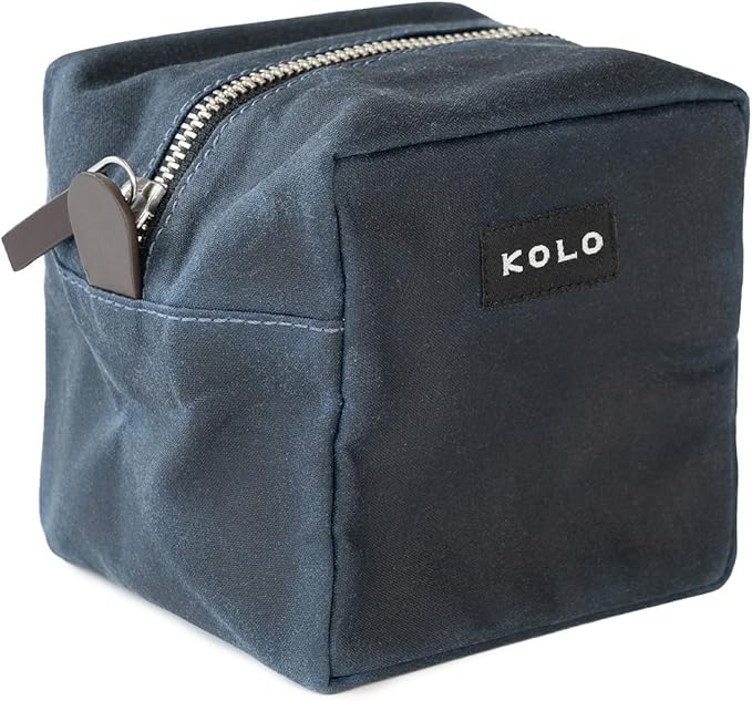 Kolo Parker Medium Weatherproof Toiletry Case, Cable Bag, Travel Pouch, Navy