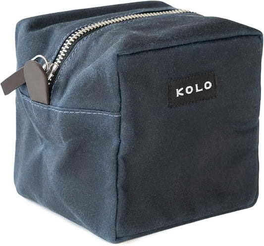 Kolo Parker Medium Weatherproof Toiletry Case, Cable Bag, Travel Pouch, Navy