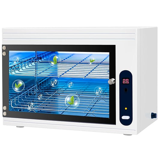 Nail Tool Cleaning Machine 17.14L Big Capacity UV Sanitizer Cabinet Salon Equipment for Spa Beauty Home Metal Tools