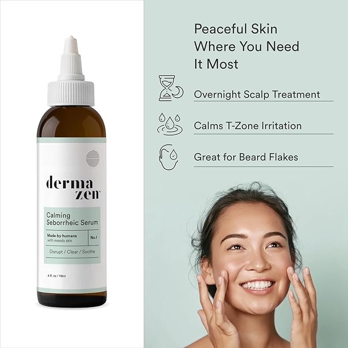 Calming Seborrheic Serum, Dermatologist Recommended, Topical Serum For Hair, Face, and Body (4oz)