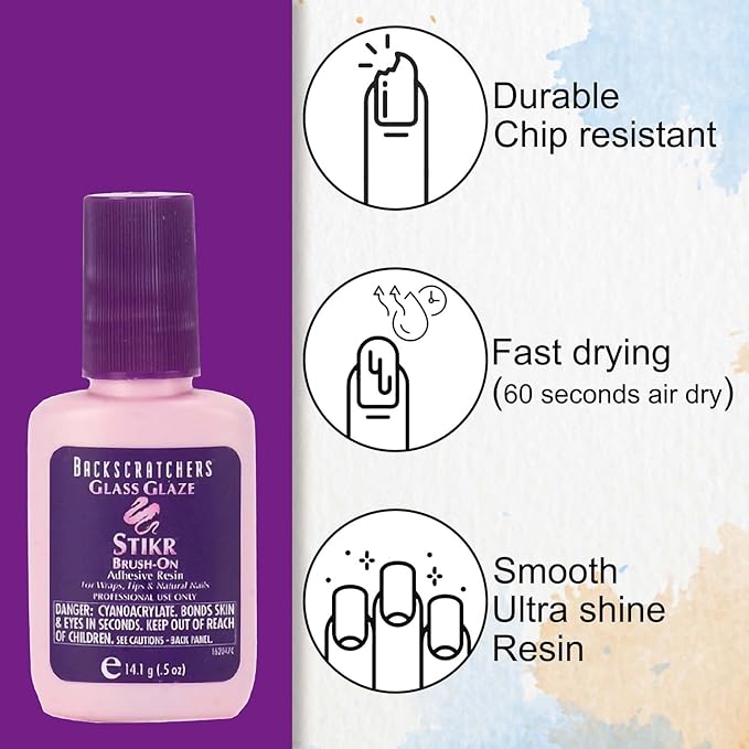 Backscratchers Extreme Glass Glaze Stikr Brush-On, 0.5 Fluid Ounce