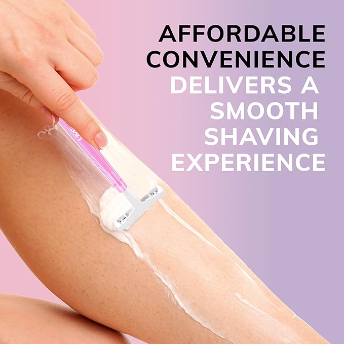 BIC Silky Touch Women's Disposable Razors; With 2 Blades; Pretty Pastel Razor Handles; 10 Count Value Pack of Shaving Razors