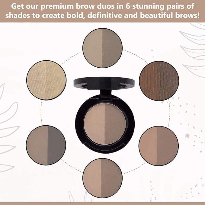 Mellow Cosmetics Brow Duo - Luminous Eyebrow Powder for Natural Looking, Voluminous Brows - Eyebrow Filler for Brows - Vegan Brow Definer - Taupe