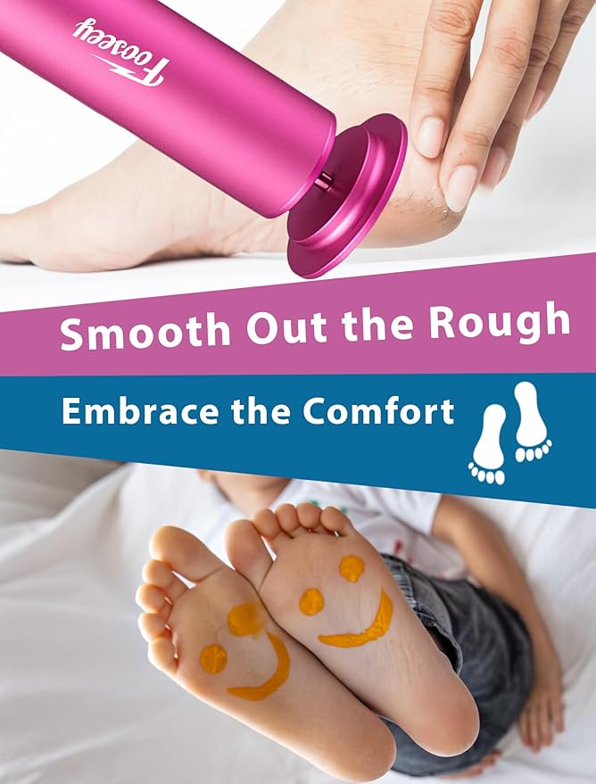 Electric Foot File Tool - Callus Remover for Feet (FSA or HSA Eligible), Professional Pedicure Machine with 60pcs Sandpaper Discs, Adjustable Speed Foot Files for Deadskin, Dry and Cracked Feet