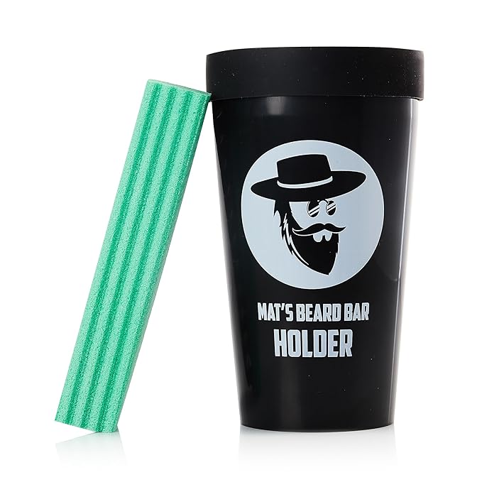 Mat's Beard Bar® & Holder Pro (V2.0) - FLEXIBLE - Clean Up Beard Trimmings from Sinks and Countertops After Shaving - Best Gifts For Men