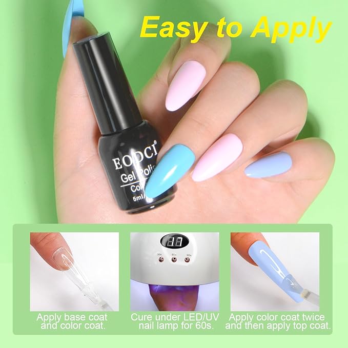 Gel Polish Nail Set 20 Colors with 3Pcs Glossy & Matte Top Coat and Base Coat, Flower Collection Fall Winter Pink Black Sparkle Glitters Colorful Gel Polish Set For Valentine's Gifts