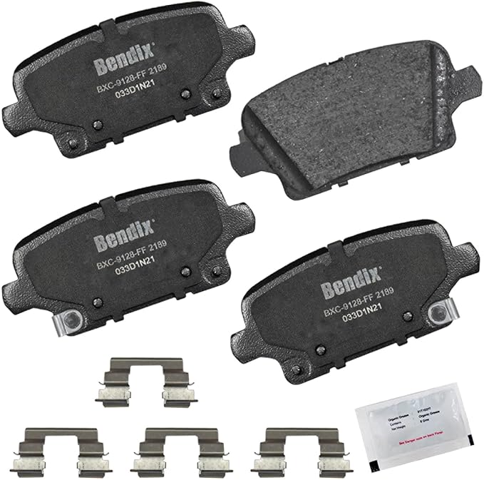 Bendix Priority1 CFC2189 Ceramic Rear Brake Pads for Buick Envision 2022-2021, Regal Sportback 2019-2018, Cadillac XT4 2023-2019