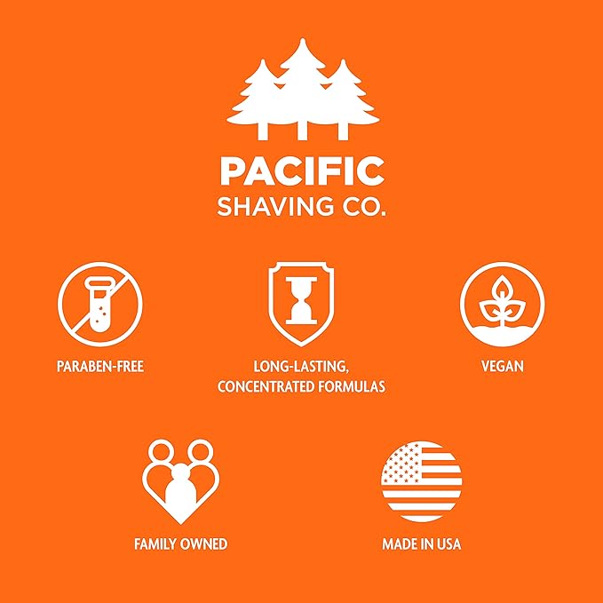 Pacific Shaving Company Caffeinated Aftershave, Men's Grooming Product - Antioxidant Daily Face Lotion + After Shave - Soothing Aloe & Spearmint Post Shave Balm for Sensitive Skin (3.4 Fl Oz, 2 Pack)