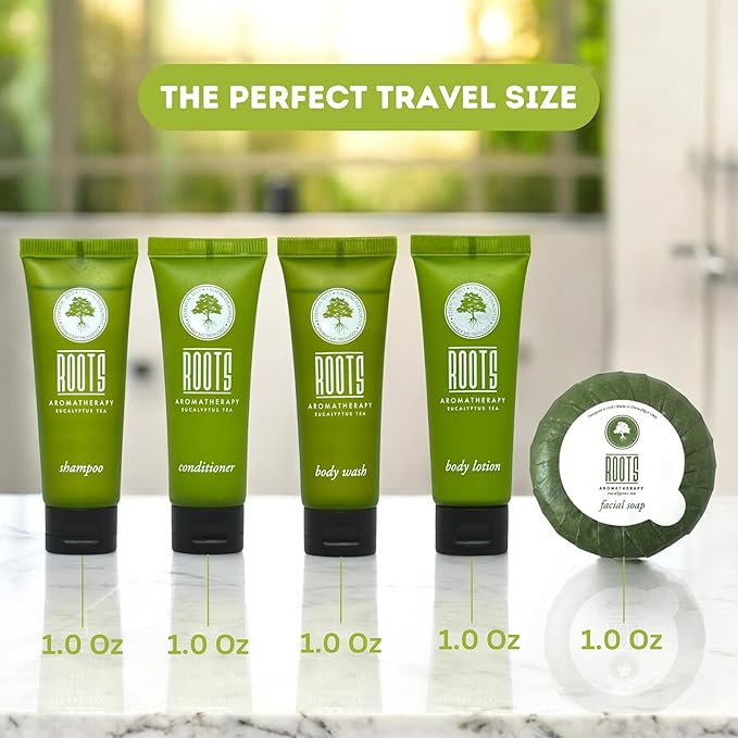 Airbnb Shampoo Conditioner Body Wash Lotion & Soap (150 PK , 1 oz each), Guest Bathroom Essentials Travel Size Toiletries Bulk Mini Sets Hygiene Kits Bar Soaps Air Bnb Toiletry
