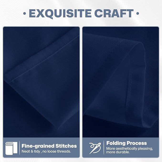 Lavisun Flat Sheets 2 Pack,Hotel Quality Flat Bed Sheets,Brushed Microfiber Bed Sheets, Bulk Sheets for Massage, Home, Dorm (Navy Blue,Twin)