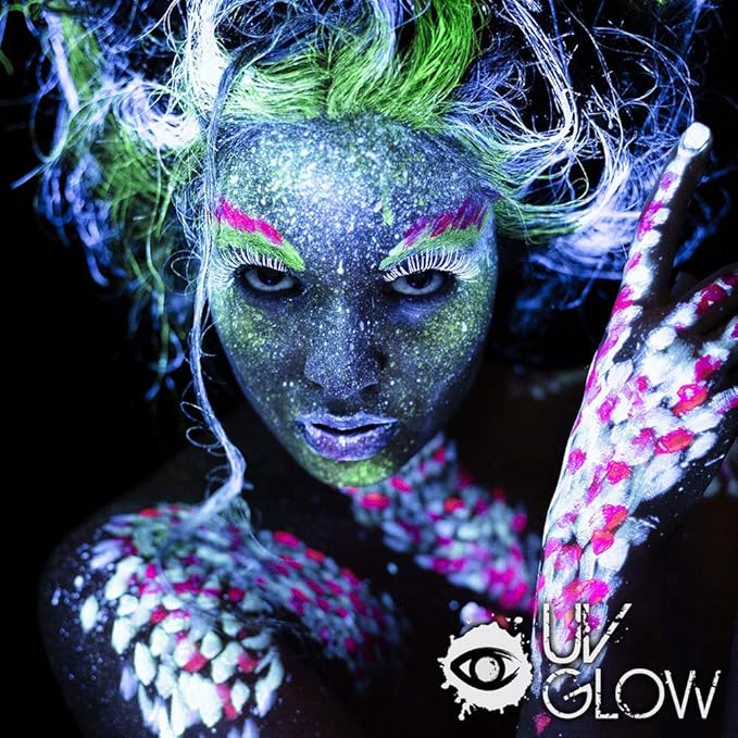 Blacklight Face and Body Paint - Neon Fluorescent (1.75oz (Pack of 6))