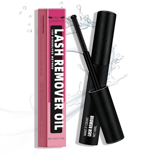 Cluster Lash Glue Remover 10 ML Lash Remover DIY Eyelash Extension Remover Eye Makeup Cleanser, Easy Removal of Cluster Eyelashes Gentle Soothing Nourishing Self-Use Oil Texture 10ML