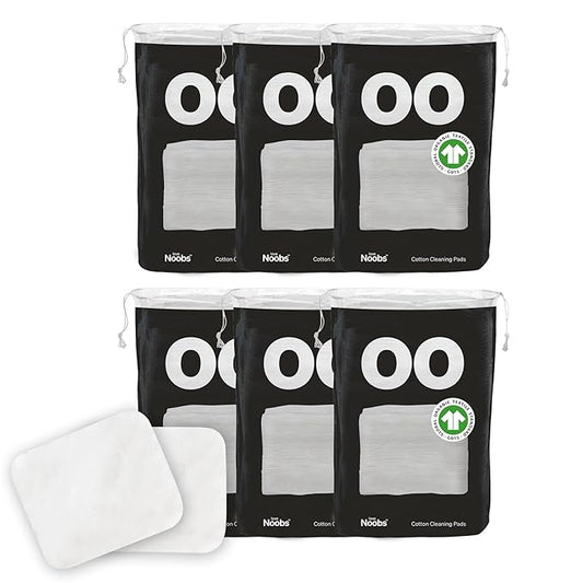 Baby Cotton Pads for Diaper Change by LoveNoobs, 360 Count, Ultra Soft 100% Organic Extra Large Cotton Pads for Baby Sensitive Skin, Lint-Free, Premium Jumbo Size, GOTS Certified