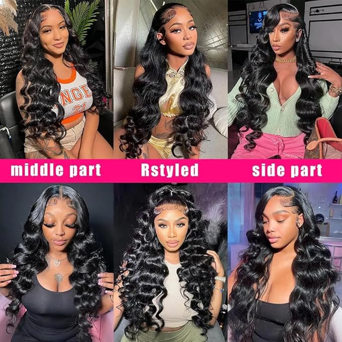 5x5 HD Lace Closure Wigs Human Hair 30 Inch Wear and Go Glueless Wigs Human Hair for Women 180% Density Body Wave Lace Front Wigs Human Hair Wigs for Women Pre Plucked Pre Cut