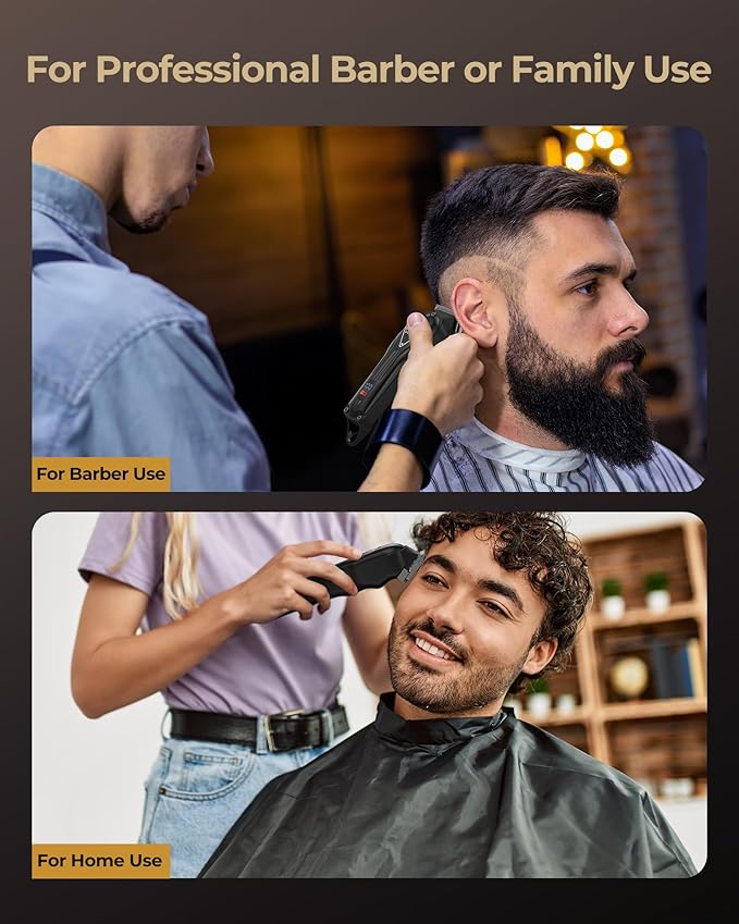 Hair Clippers for Men Professional, Cordless Clipper and Trimmer Set, Clippers for Hair Cutting Kit with Long Battery Life, Electric Hair Trimmer for Family Barber Kids Use