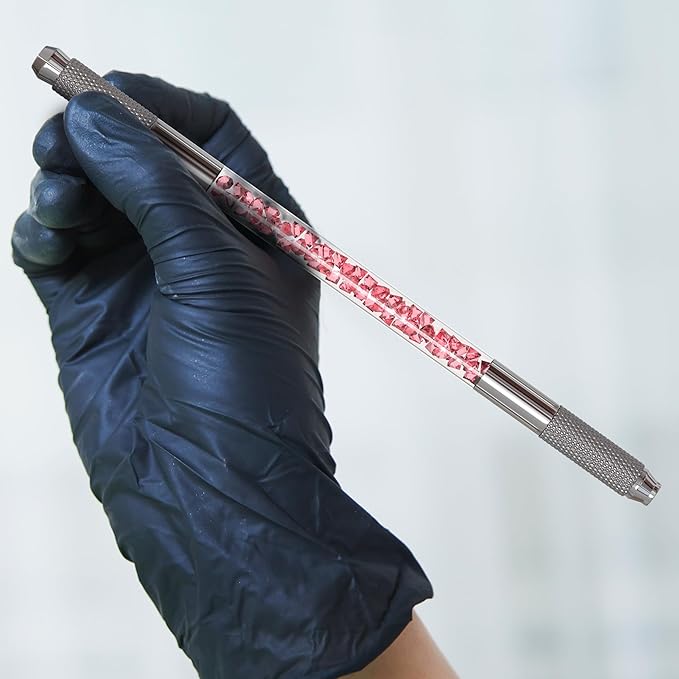 Microblading Supplies 10 Piece Double Sided Manual Pen Kit for Permanent Makeup Supplies | Durable Aluminum Pen With Lock-Pin Tech & Ergonomic Grip | Shape Eye Brows