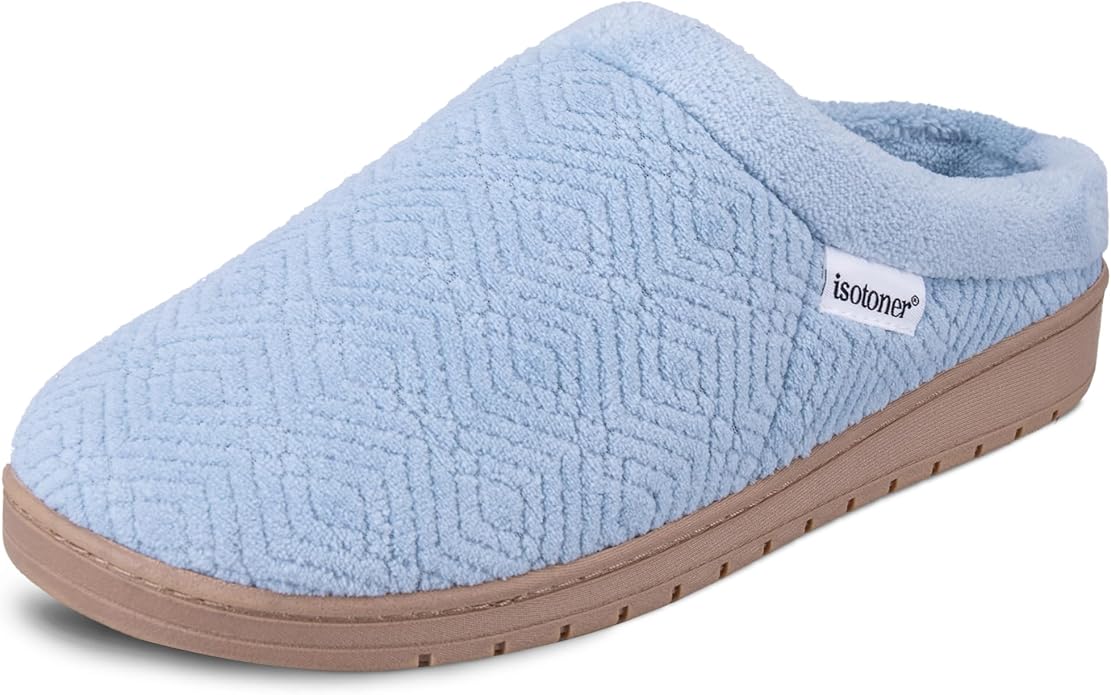 isotoner Women's Diamond Microterry Gemma Clog Slipper