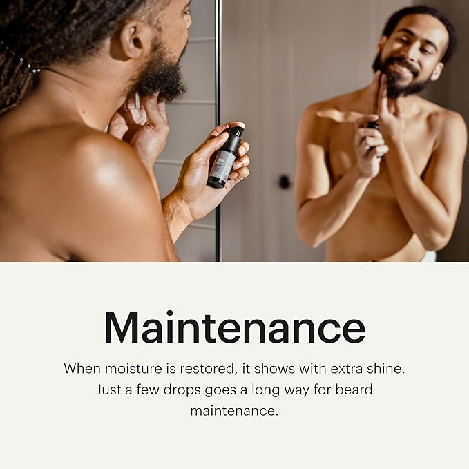 MANSCAPED® Beard Oil, Moisturizing Serum with Jojoba Seed, Sunflower, Sweet Almond Oils for a Nourishing, Hydrating Shine, (1 fl oz) 2-Pack