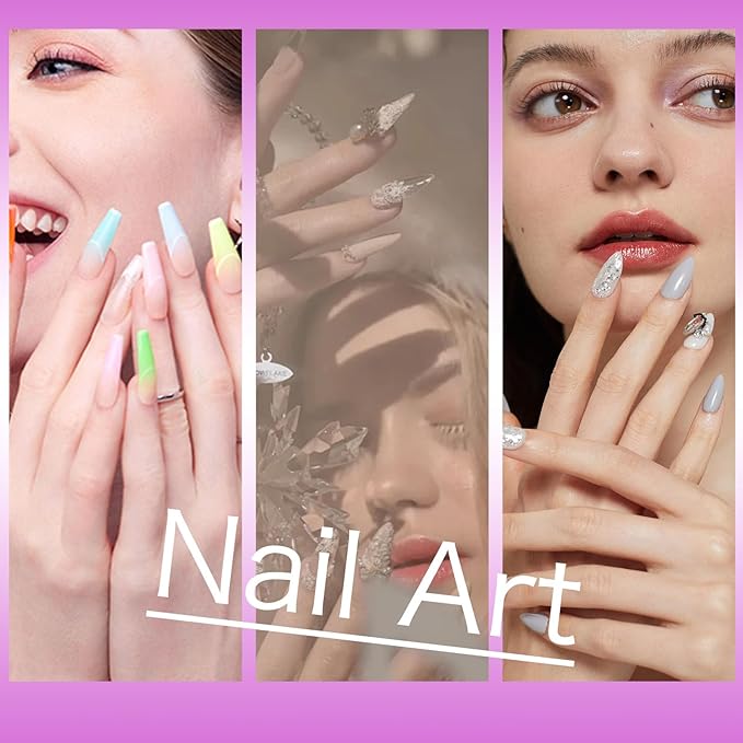 4Pcs Acrylic Nail Brushes Set, Kolinsky Acrylic Nail Art Brush, Art Design & Polish Mistake Cleaning Manicure Tools for Women Acrylic Application (Size 6 8 12 14)