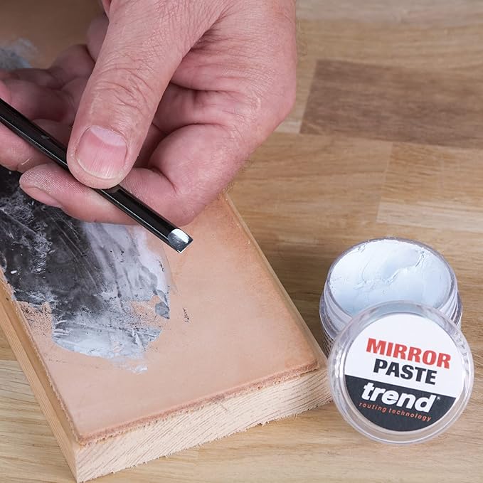 Trend Ultra Fine Mirror Paste & Premium Leather Strop, Hone and Polish Your Knives and Sharpened Tools, DWS/MP/KIT