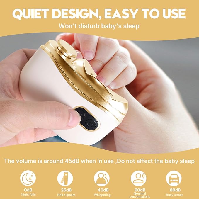 Electric Nail Clipper, Automatic Electric Nail Trimmer and Polisher for Adults Seniors, Intelligent Electric fingernail Clippers with Collector, Gift for Your Loves (Orange)