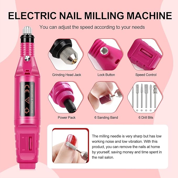53PCS Gel Nail Polish Kit with U V light and Drill Starter Kit, 35 Colors Gel Polish Set 5pcs Top Base Coat Spring Neutral Colors Professional Nail Lamp Complete Gel Manicure Kit Gifts for Women