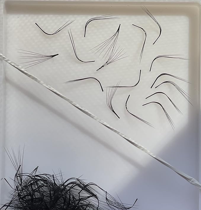 8D PREMADE (HAND MADE) FAN LASHES (500 FANS/TRAY) FOR EYELASH EXTENSION, C CURL AND D CURL AND M CURL, 0.07 THICKNESS, LENGTH FROM 10MM-15MM (M15mm8D)