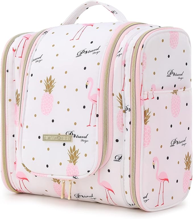 Lychii Hanging Toiletry Bag for Women, Cosmetic Makeup Bag Travel Organizer, Large